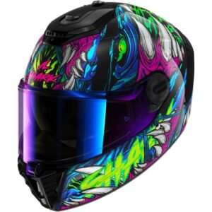 Shark Spartan RS Shaytan Casco Integral de Moto Negro Verde Violeta