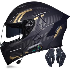 MT Helmets Casco Unisex Modular con Bluetooth Integrado, Doble Visor y Forro Desmontable