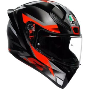AGV K1 S Fastlap Casco de Motocicleta Negro Rojo